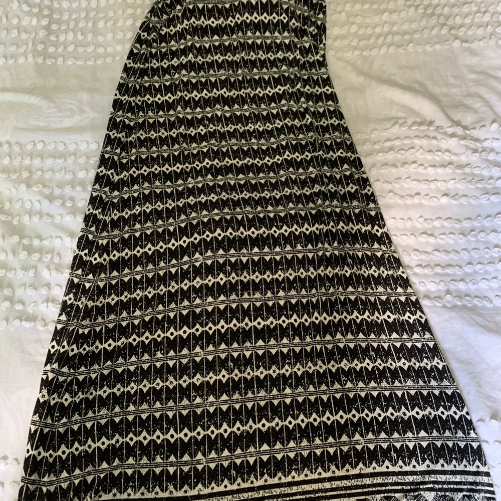 Strapless summer dress.  White & black
